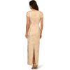 Adrianna Papell Womens Matelasse Long Dress(Champagne/Gold)