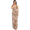 Adrianna Papell Womens Matelasse Long Dress(Slate/Blush Multi)