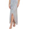 Adrianna Papell Womens Metallic Mesh Cascade GownSpecial Occasion Dress(Sky Blue)
