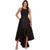 Adrianna Papell Women’s Mikado High Low Gown(Black)