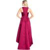 Adrianna Papell Women’s Mikado High Low Gown(Garnet)