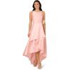 Adrianna Papell Women’s Mikado High Low Gown(Pink Peach)