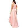 Adrianna Papell Women’s Mikado High Low Gown(Pink Peach)