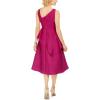 Adrianna Papell Women’s Mikado Midi Dress(Red Plum)