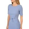 Adrianna Papell Womens Mini Bow Front Sheath Dress(French Blue)