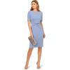Adrianna Papell Womens Mini Bow Front Sheath Dress(French Blue)