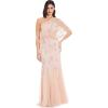 Adrianna Papell Women’s One Shoulder Beaded Dress(Blush)