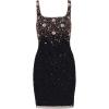 Adrianna Papell Women’s Petite Beaded Tank Dress(Navy/Rosegold)