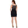 Adrianna Papell Women’s Petite Beaded Tank Dress(Navy/Rosegold)