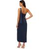 Adrianna Papell Womens Satin Crepe Dress(Dark Navy)