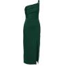 Adrianna Papell Womens Satin Crepe Dress(Deep Forest)