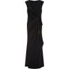 Adrianna Papell Womens Satin Crepe Gown(Black)