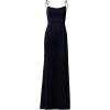 Adrianna Papell Womens Satin Crepe Gown(Dark Navy)