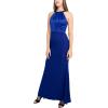 Adrianna Papell Womens Satin Crepe Gown(Electric Blue)