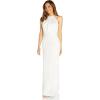 Adrianna Papell Womens Satin Crepe Gown(Ivory)