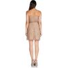 Adrianna Papell Women’s Short Blouson Beaded Cocktail Dress(Taupe/Pink)
