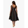Adrianna Papell Women’s Sleeveless Mid-Length Party Dress with V-Back, Black, 10