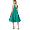 Adrianna Papell Women’s Sleeveless Tea Length Dress, Botanic Green