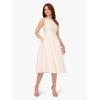 Adrianna Papell Women’s Sleeveless Tea Length Dress, Ivory, 12