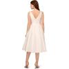 Adrianna Papell Women’s Sleeveless Tea Length Dress, Ivory, 16