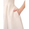 Adrianna Papell Women’s Sleeveless Tea Length Dress, Ivory, 16