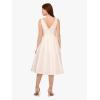 Adrianna Papell Women’s Sleeveless Tea Length Dress, Ivory, 6