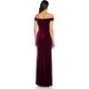 Adrianna Papell Women’s Stretch Velvet Dress(Burgundy)