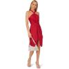 Adrianna Papell Womens Woven Halter Short Dress(Crimson)