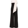 Adrianna Papell womens Knit Crepe Strapless Jumpsuit(Black/White)