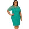 Adrianna Papell Women’s Beaded Cocktail Dress(Exotic Jade)
