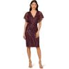 Adrianna Papell Women’s Beaded Dolman Sleeve Dress(Deep Amethyst)