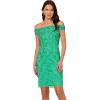 Adrianna Papell Women’s Beaded Off Shoulder Sheath(Flora Green)