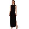 Adrianna Papell Womens Beaded Shoulder Gown(Black)