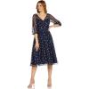 Adrianna Papell Women’s Glitter Tulle Dress(Navy)