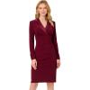 Adrianna Papell Womens Jersey Tuxedo Dress(Red Wine)