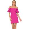 Adrianna Papell Womens Knit Crepe Cocktail Dress(Electric Passion)