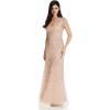 Adrianna Papell Women’s Long Beaded Dress(Blush)