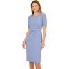 Adrianna Papell Womens Mini Bow Front Sheath Dress(French Blue)