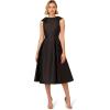 Adrianna Papell Womens Roll Neck Mikado Dress(Black)