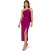 Adrianna Papell Womens Satin Crepe Dress(Wild Magenta)