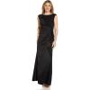 Adrianna Papell Womens Satin Crepe Gown(Black)