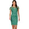 Adrianna Papell Women’s Short Cut Out Beaded Sheath(Jungle Green)