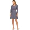 Adrianna Papell Women’s Waffle Textured Fit and Flare Knee Length Sweater Dress(Dusty Blue)