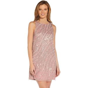 Adrianna Papell Women’s Beaded Trapeze Dress(Candied Ginger)