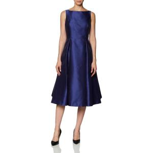 Adrianna Papell Women’s Sleeveless Tea Length Dress, Neptune, 14