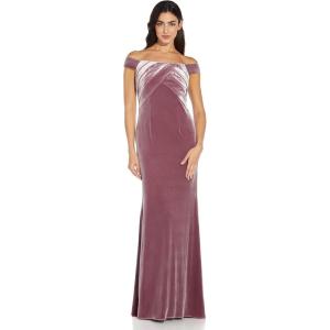 Adrianna Papell Women’s Stretch Velvet Dress(Antique Rose)