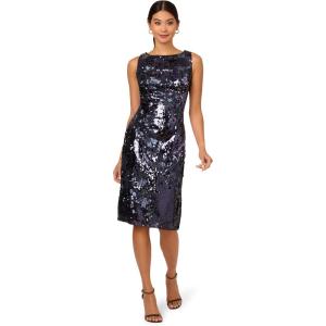 Hailey by Adrianna Papell Women’s Sequin Sheath Dress(Navy)
