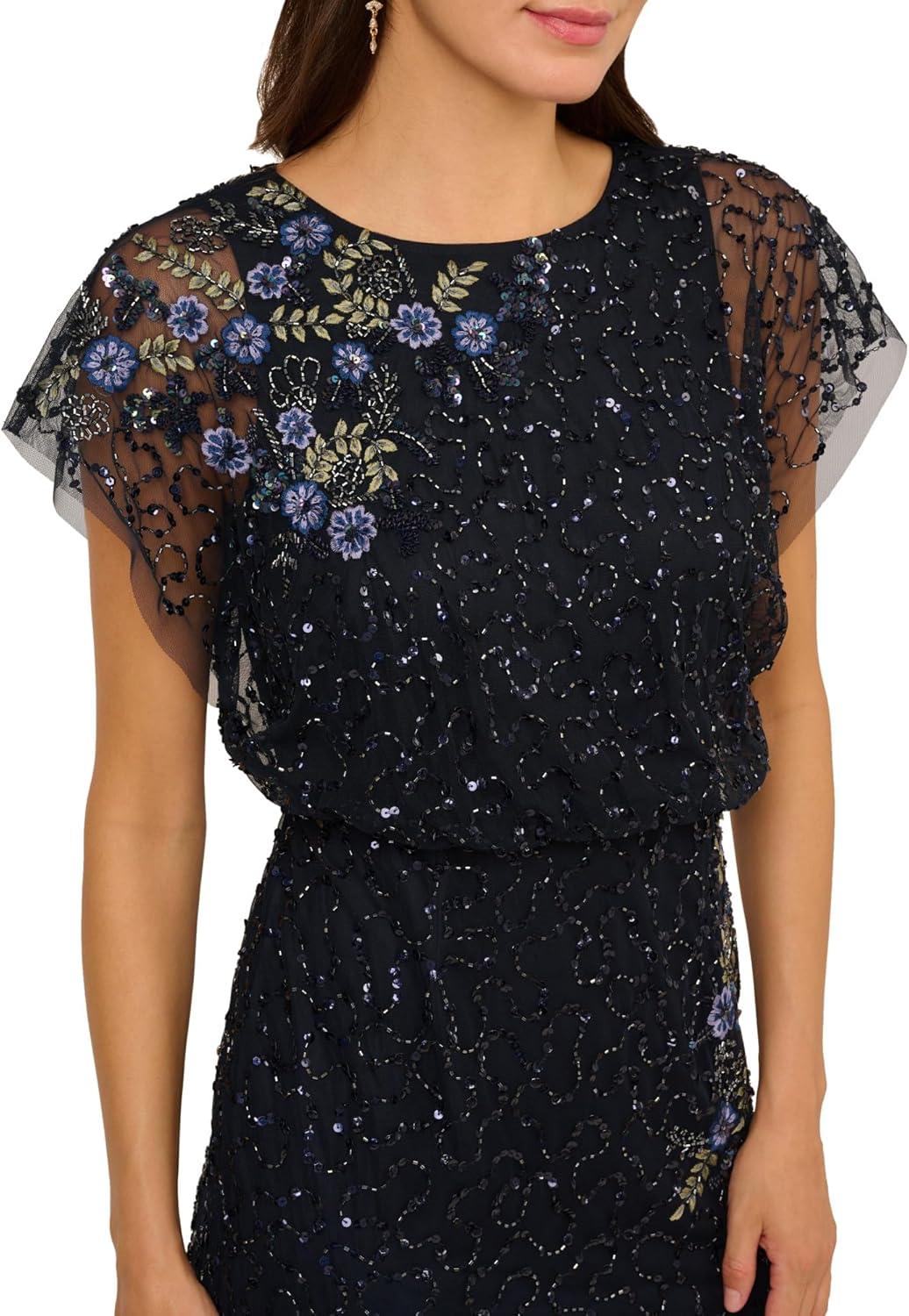 imageAdrianna Papell Bead LACE Blouson Dress