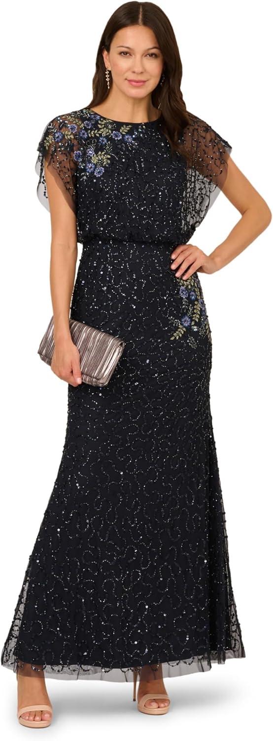 imageAdrianna Papell Bead LACE Blouson Dress
