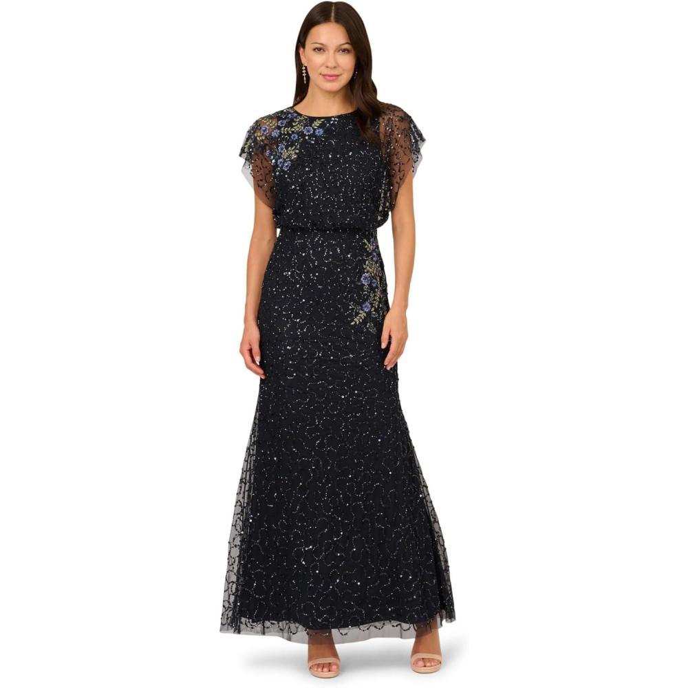 imageAdrianna Papell Bead LACE Blouson Dress